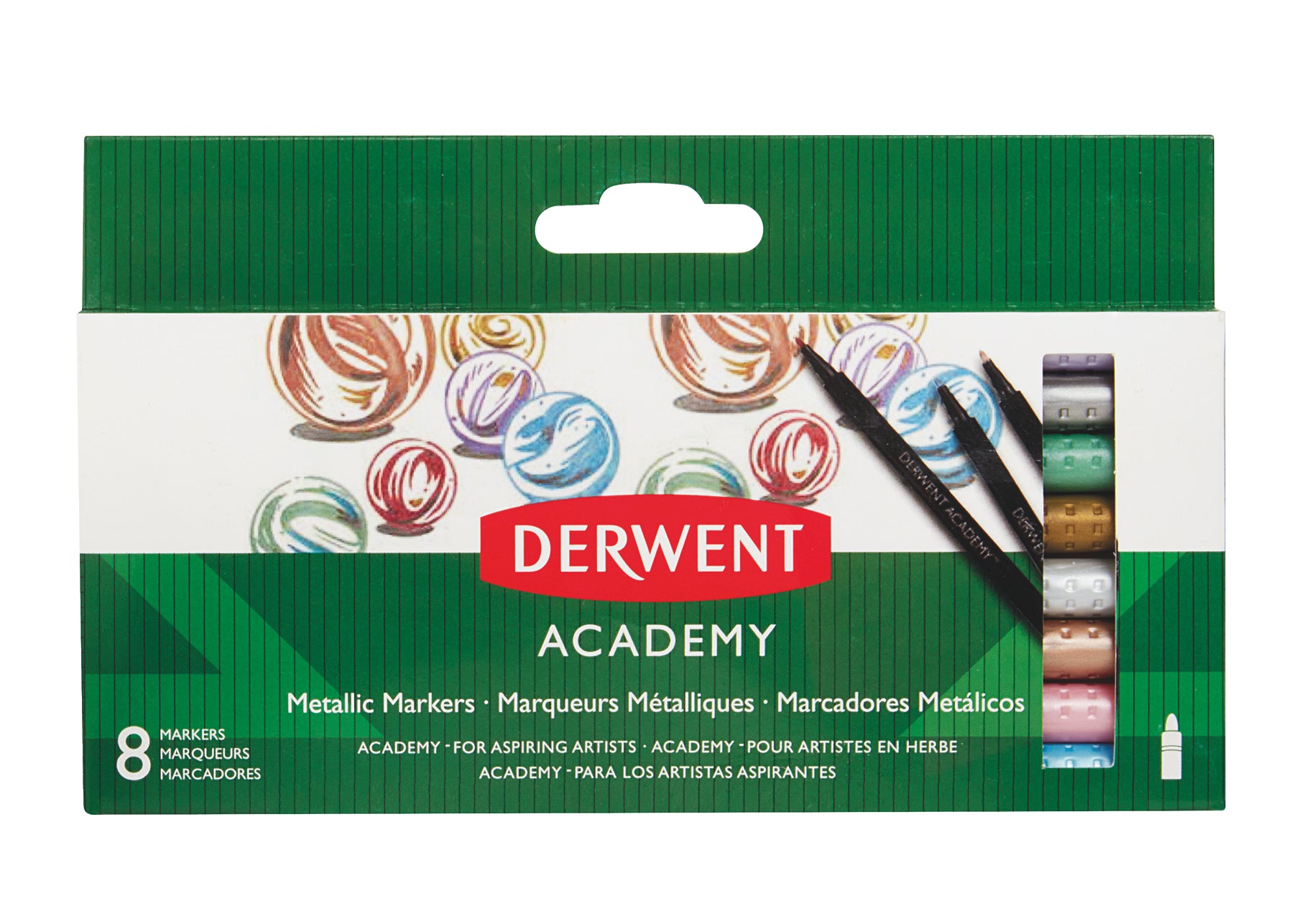 MARKERE METALICE 8 BUC/SET DERWENT ACADEMY MARKERE METALICE 8 BUC/SET DERWENT ACADEMY